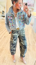 Denim Multi Stone and Pearl Detailed Jacket