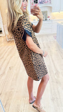 Brown Leopard Contrast Mini Dress