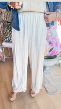 Ecru Lace Trim Pants