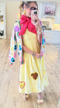 RESTOCK Yellow Heart Cut Out Midi Dress