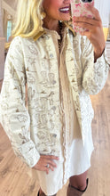 Almond Latte Mineral Washed Western Graphic Jacket