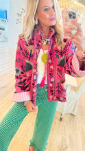 Pink Velvet Floral Jacket