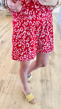 Red Animal Print Short Set