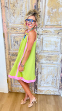 Lime Green Sleeveless Mini Dress