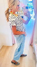 Queen of Sparkle Sequin Zebra Top