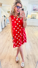 Red Polka Dot Sleeveless Dress