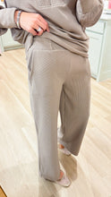 Cocoa Ribbed Front Zip Pant Set