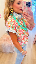 Cream Floral Print Blouse
