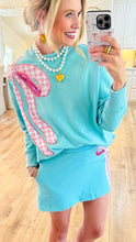 Blue and Pink Gingham Bow Sweatshirt