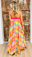 Rainbow Plaid Maxi Dress