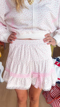 Light Pink Ditsy Floral French Terry Skort Set