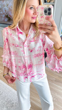 Ivy Jane Ivory and Pink Scenic Paris Top