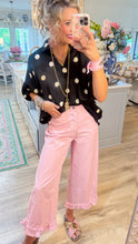RESTOCK Pink Twill Ruffle Hem Pants