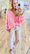Pink Braided Bow Caridgan