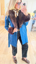 Denim Jacket with Fur