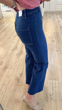 Dark Denim High Waist Wide Leg Jeans