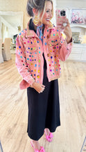 Pink Jeweled Mineral Washed Denim Jacket