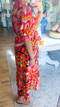 Abstract Print Midi Dress