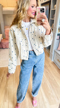 Deal of The Day Navy Polka Dot Twill Jacket