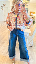 Ecru Floral 3/4 Sleeve Top