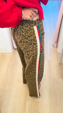 Animal Print Accent Trim Pants