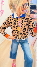 THML Leopard Color Block Sweater