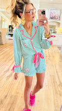 Green Stripe PJ Short Set
