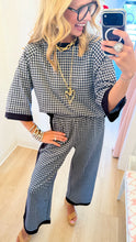 Navy Gingham Pant Set