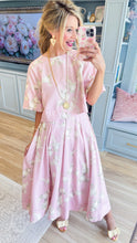 Pink and Cream Floral Print Midi Skirt Set