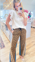 Washed Leopard and Denim Mix and Match Joggers