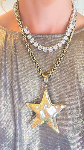 Gold Crystal Necklace