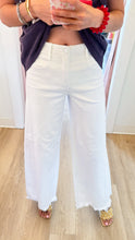 Risen White High Rise Frayed Hem Jeans