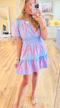 Cloud Blue Embroidered Mini Dress
