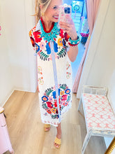 Ivory Botanical Printed Midi Dress