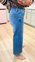 Risen High Waisted Front Slit Jeans