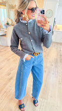 Grey Contrast Cardigan