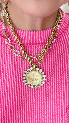 Large Horse Coin Necklace