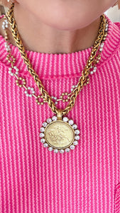 Large Horse Coin Necklace