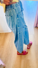 Denim Wide Leg Pants