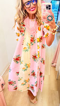 Pink Multi Mixed Pattern Maxi Dress