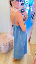 Chambray Sleeveless Maxi Dress