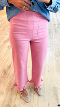Rose Straight Leg Ruffle Hem Pants