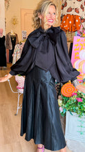 Black Oversize Bow Cape Sleeve
