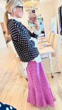 Black and Cream Polka Dot Top
