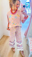 Flower Print Ruffle Layered Pants
