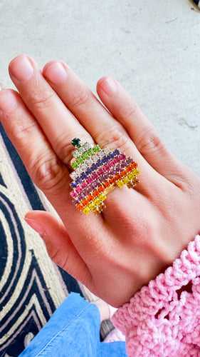 TOVA Multi Candy Heart Ring