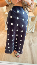 Black and White Polka Dot Midi Skirt