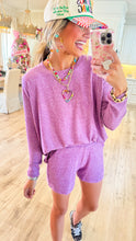 Light Plum Long Sleeve Short Set