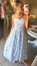 Blue Botanical Garden Mini Dress
