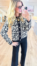 Black Printed Cardigan